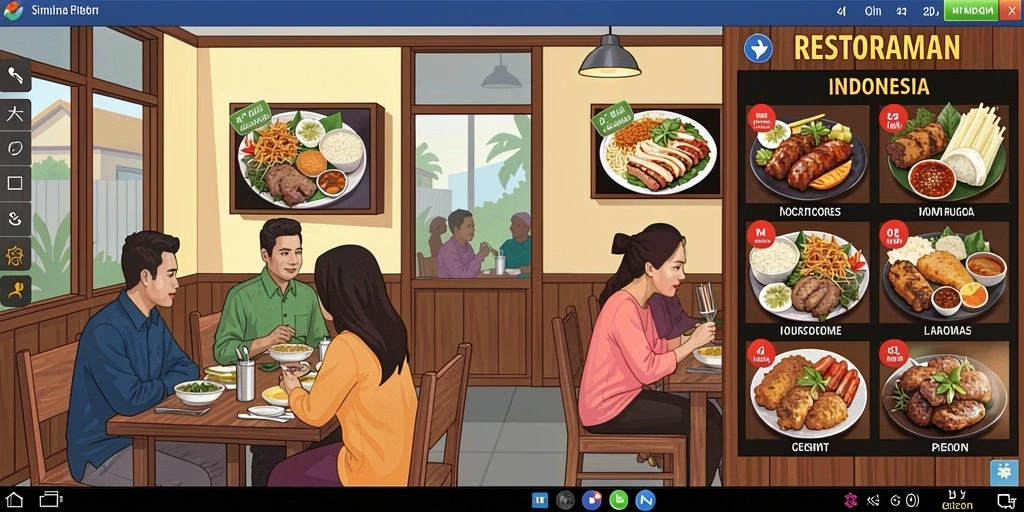 Tampilan antarmuka awal yang menarik dan user-friendly.