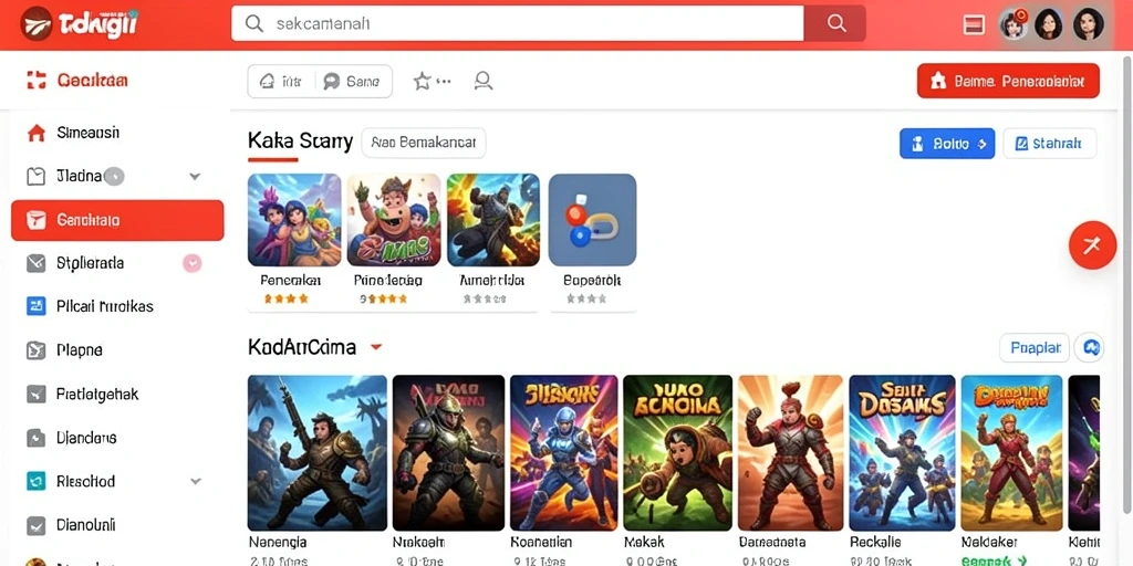 Screenshot menunjukkan level penuh warna dan tantangan.